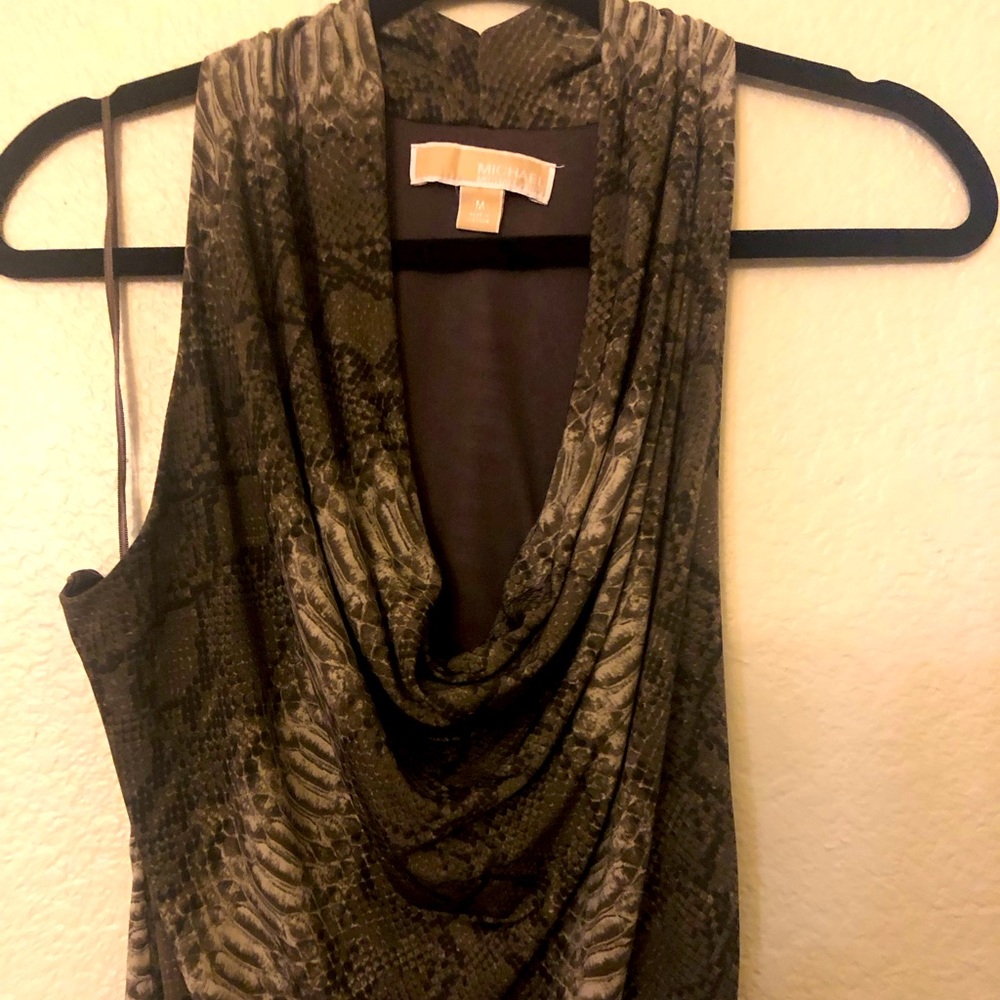 Michael Kors Snakeskin Halter Dress